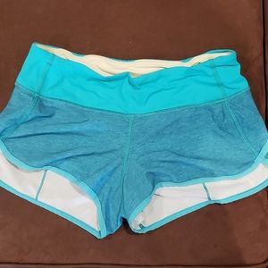 Lululemon sea mist blue speed shorts